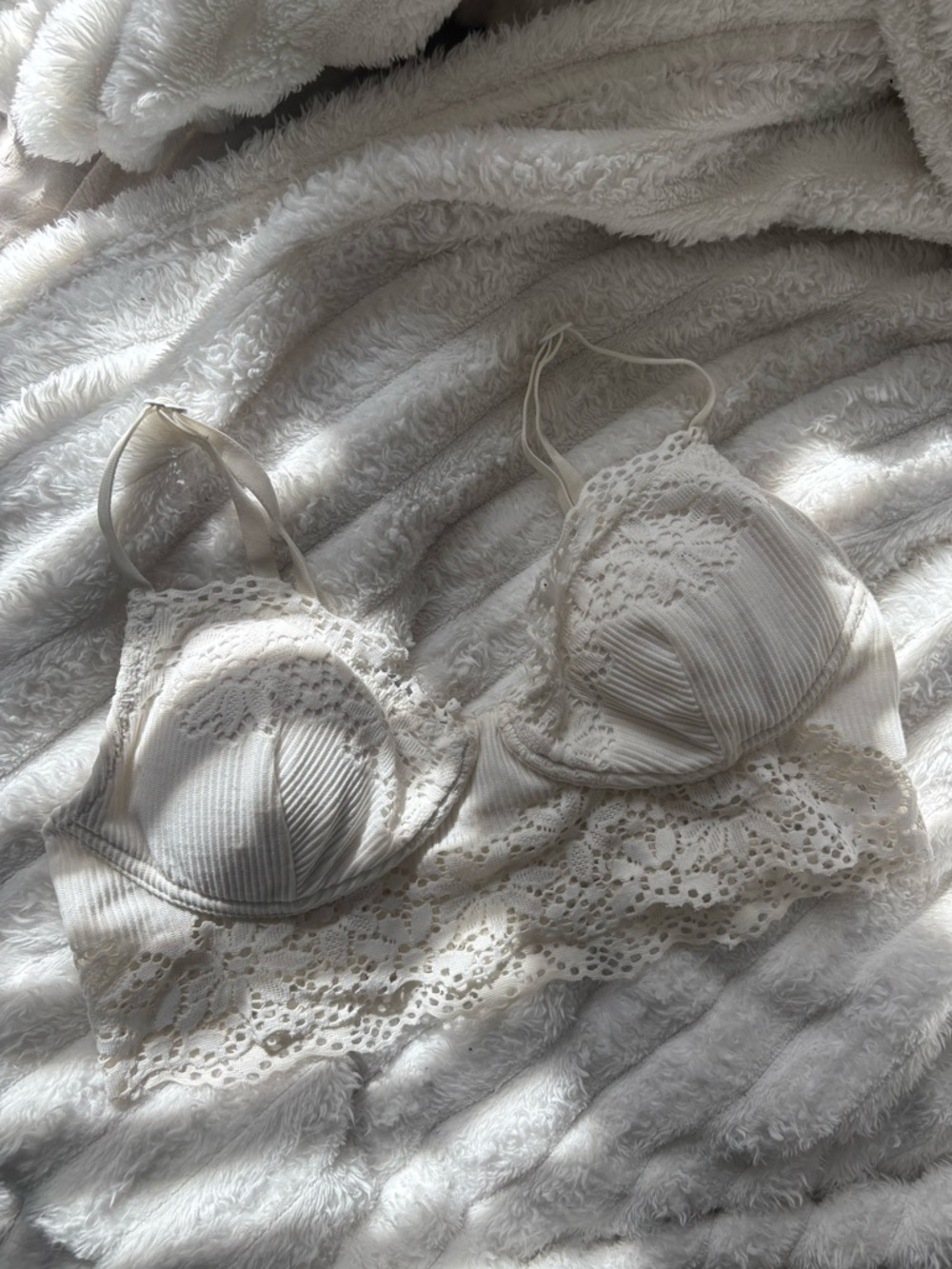 🛍️2 FOR $15🛍️ Garage Lace-Trim Ribbed Bralette